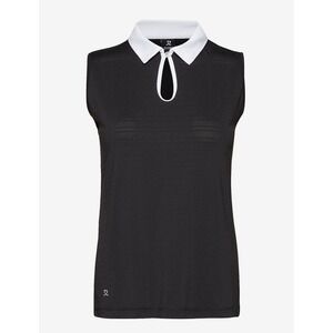Daily Sports Golf Polo Pheb Sleeveless Black Preppy Keyhole Sweden (Size M)
